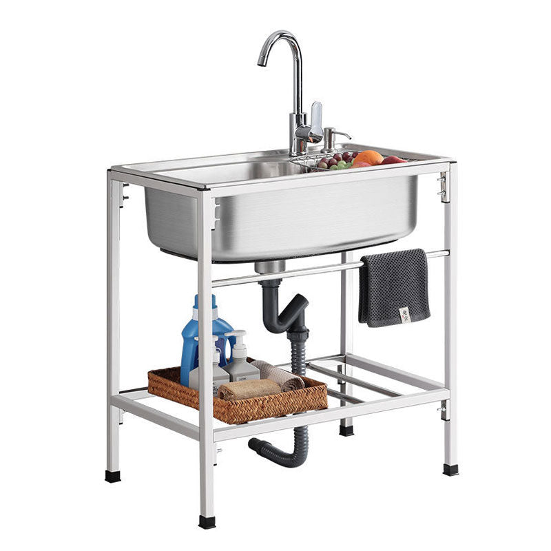 Stainless Steel Utility Sink Freestanding Commercial Kitchen Sink for Kitchen