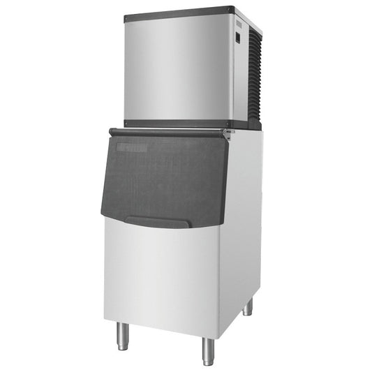 130kg(286lbs) 24H/220LBS Storage Bin Commercial Ice Maker Ice Machine Milk Tea Shop Bar