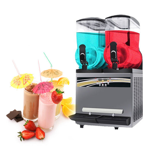 15Lx2 Tank Commercial Smoothie Machine, Double Tank Juice Machine And Beverage Machine, Suitable For Home Commercial Restaurant Party Snack Stalls