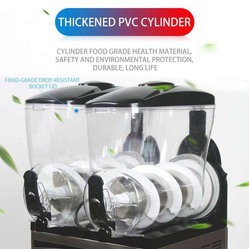 15Lx2 Tank Commercial Smoothie Machine, Double Tank Juice Machine And Beverage Machine, Suitable For Home Commercial Restaurant Party Snack Stalls