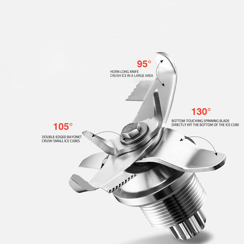 Commercial Blender Juicer With Hood Smart Smoothie Machine With Lid Crushed Ice Soundproof Food Processor