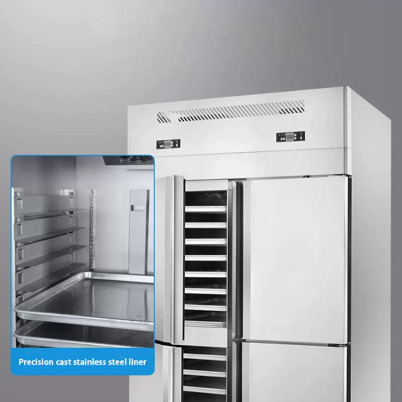 Four Doors Combination Chiller Freezer Commercial Refrigerator For Kitchen Restaurant