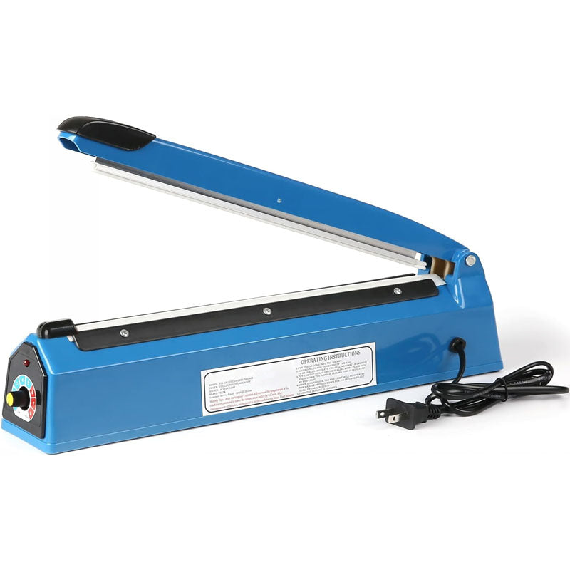 12 Inch Impulse Heat Sealer Impulse Commercial Bag Sealers with Adjustable Heating Mode for Plastic Bags PE PP Bags