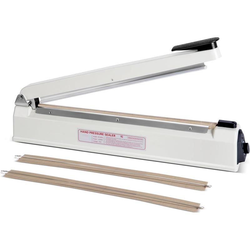 Commercial Bag Sealers 16 inch Heavy Duty Sealing Machine with Extra Replace Kit white