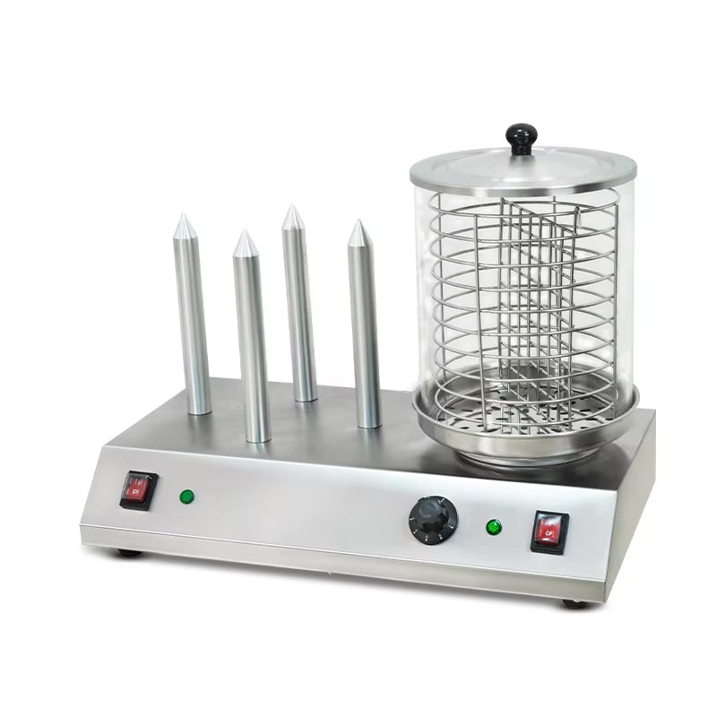 High Quality Sausage Grill Commercial Stainless Steel Hot Dog Bbq Roller Rack Electric Hot Dog Machine With Bun Warmer