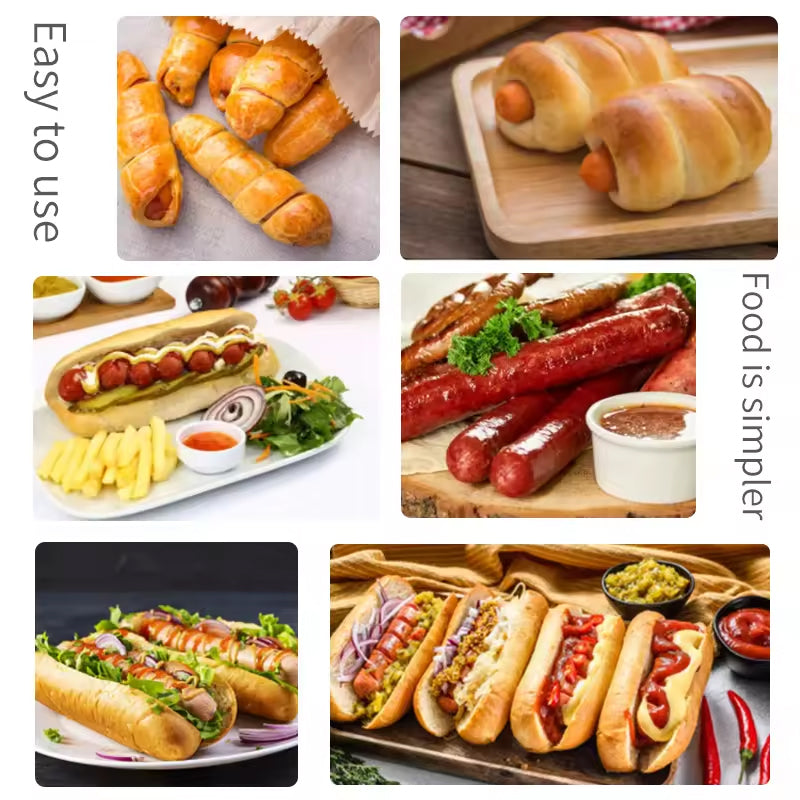 High Quality Sausage Grill Commercial Stainless Steel Hot Dog Bbq Roller Rack Electric Hot Dog Machine With Bun Warmer