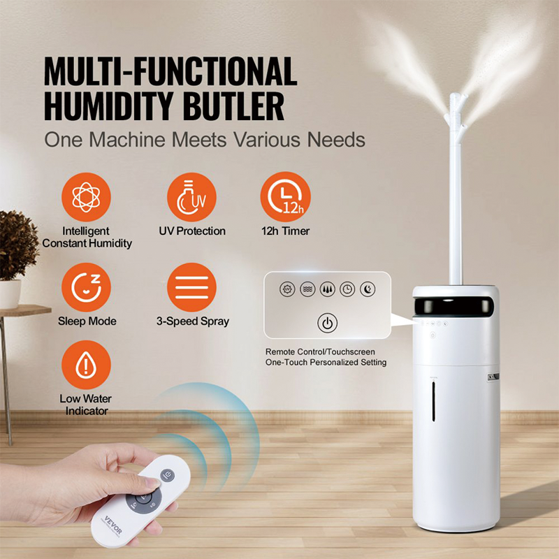 Commercial Humidifier for Whole House,16L Water Tank,w/ 360° Nozzle,Humidifier for Home Room,Suitable for rooms of 90-110㎡