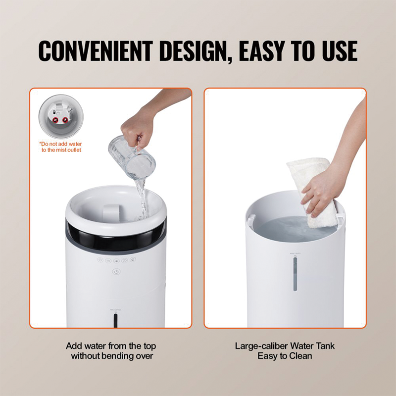 Commercial Humidifier for Whole House,16L Water Tank,w/ 360° Nozzle,Humidifier for Home Room,Suitable for rooms of 90-110㎡