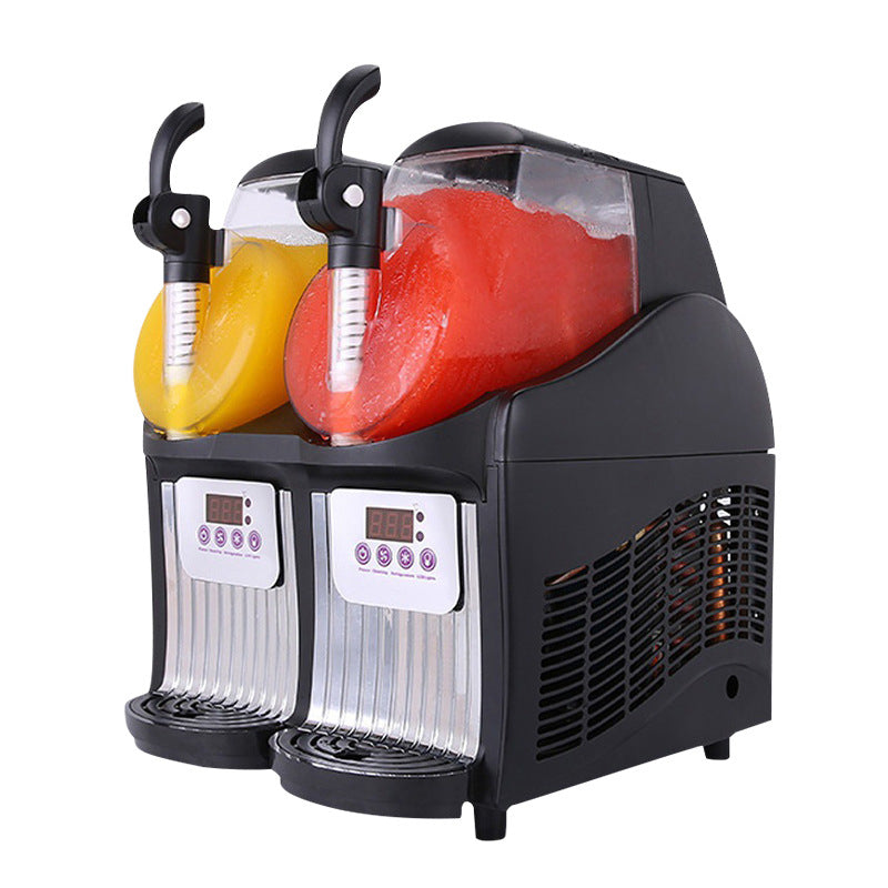 Snow Melting Machine Commercial Automatic Stirring Stainless Steel Juice Smoothie Machine Milk Tea Cold Drink Shop Double Cylinder Snow Mud Machine