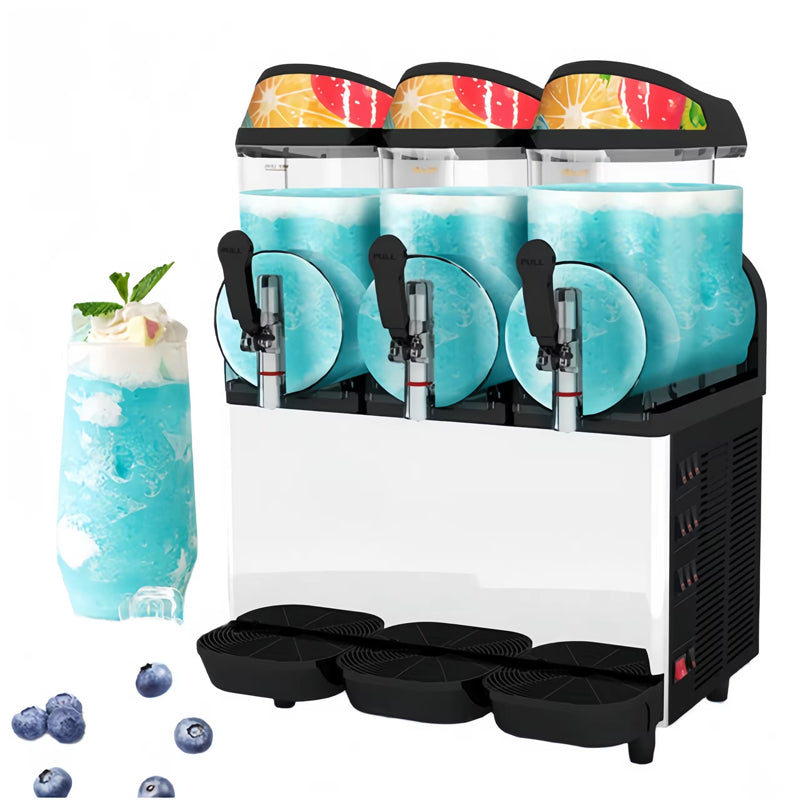 Commercial Margarita Machine Slush Maker Machine Frozen Cold Drink Machine Full-Automatic Double-Cylinder Three-Cylinder Snow Mud Snow Mud Machine