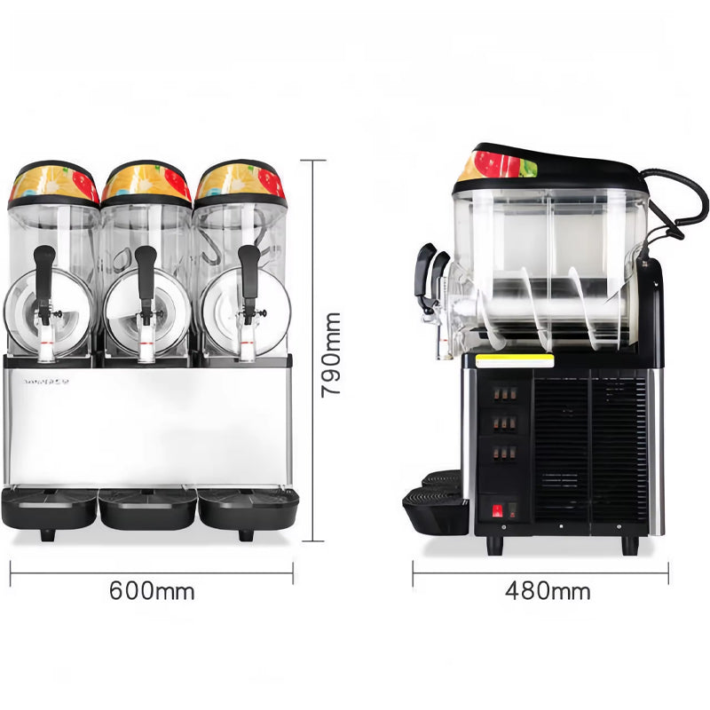 Commercial Margarita Machine Slush Maker Machine Frozen Cold Drink Machine Full-Automatic Double-Cylinder Three-Cylinder Snow Mud Snow Mud Machine