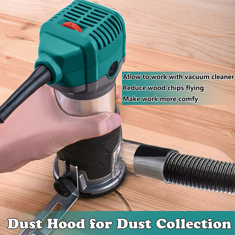 Compact Router,1.25 HP Compact Trim Router with 6 Variable Speed,12 Wood Router Bits,Max Torque 30,000RPM For Woodworking & Furniture Manufacturing