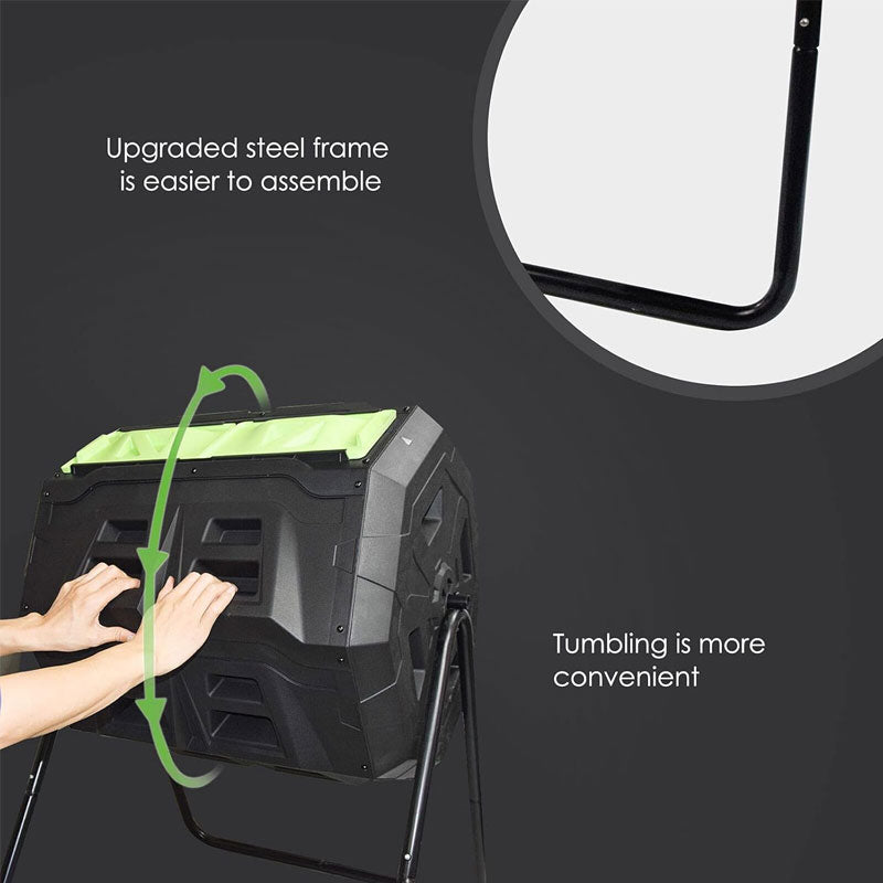 Fermentation Box Compost Barrel, Outdoor Household Organic Fertilizer Kitchen Waste Barrel