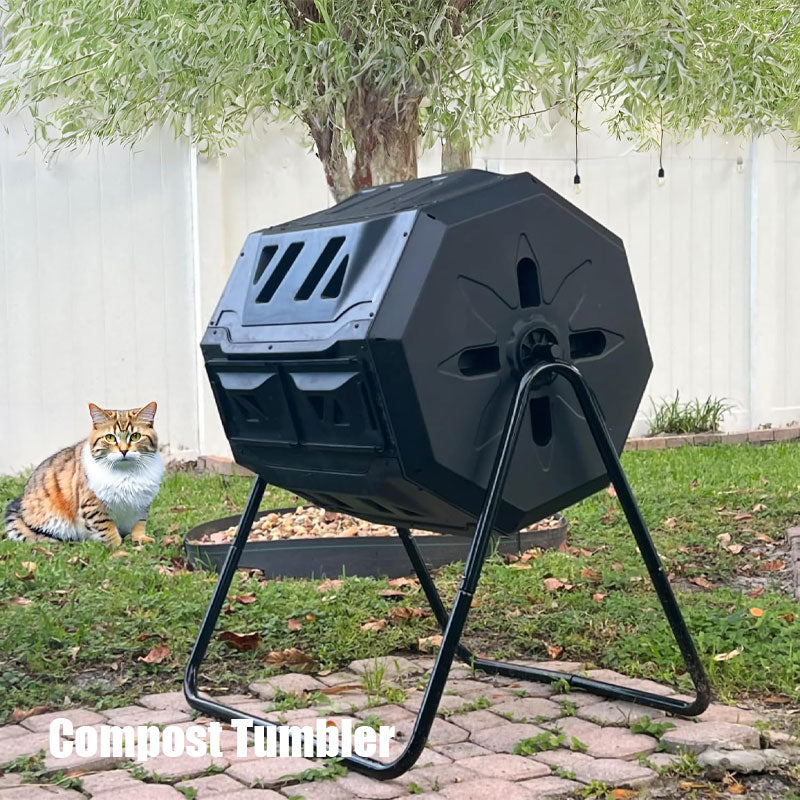 Tipping Bucket Compost Drum Box Composter, Garden Leaf Compost Barrel Leaf Fermentation Box