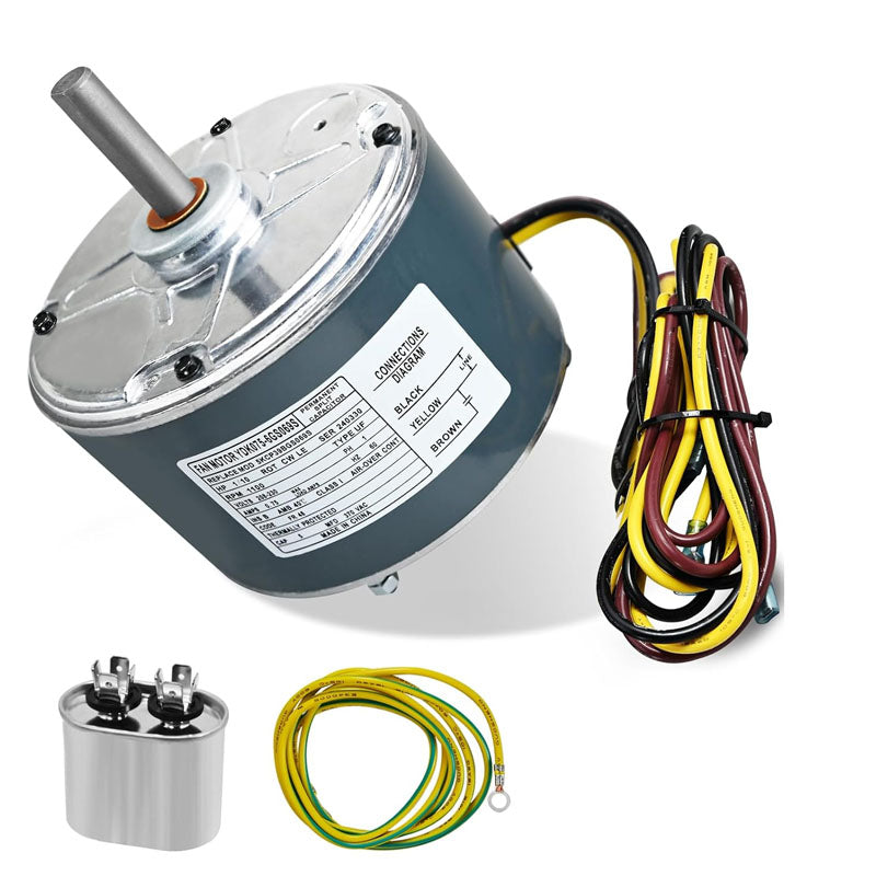 Condenser Fan Motor 5KCP39BGS069S 5KCP39BGY915S 1/10hp 0.75 amps 1100 RPM Upgraded condenser fan motor