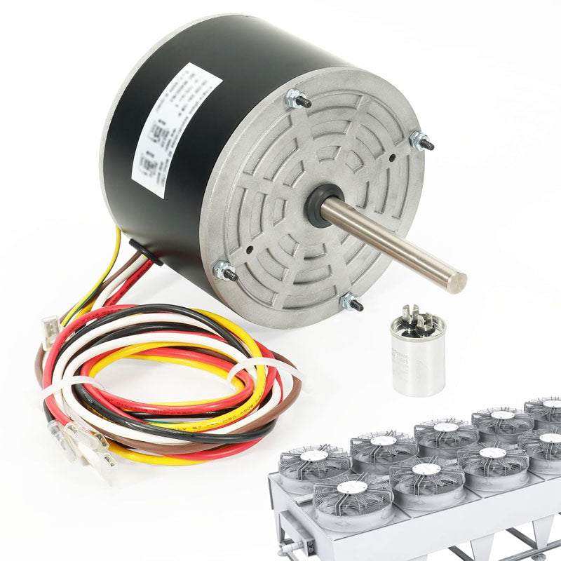 Condenser Fan Motor 1/5HP 1075RPM 60HZ 208-230V Compatible with Rheem Ruud Weather King Ruud Protech 51-21853-01 51-21854-01 Air Conditioner AC