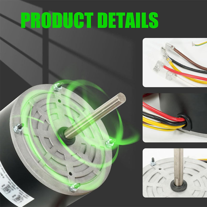 Condenser Fan Motor 1/5HP 1075RPM 60HZ 208-230V Compatible with Rheem Ruud Weather King Ruud Protech 51-21853-01 51-21854-01 Air Conditioner AC