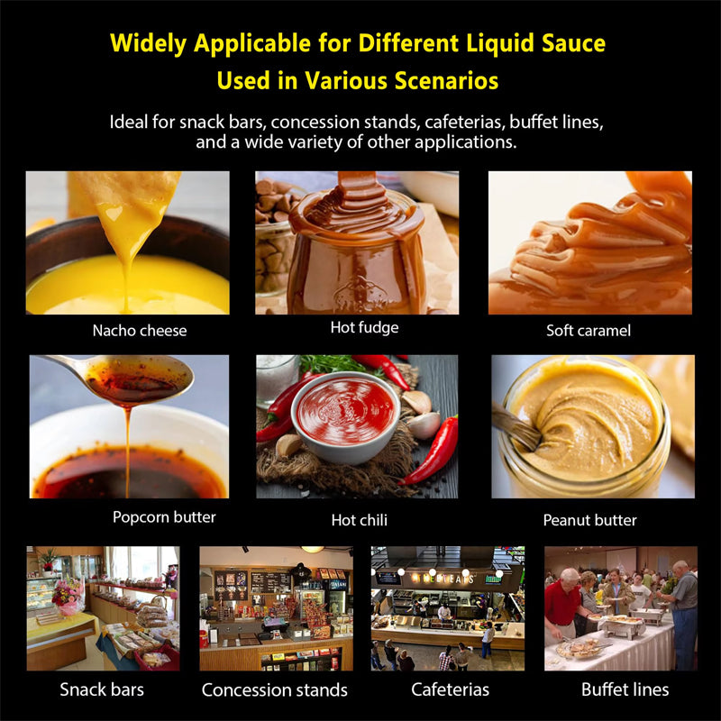 High Quality 2*2.5 L Electric Sauce Warmer Commercial Sauce Dispenser Stainless Steel Hot Fudge Dispenser With Pump