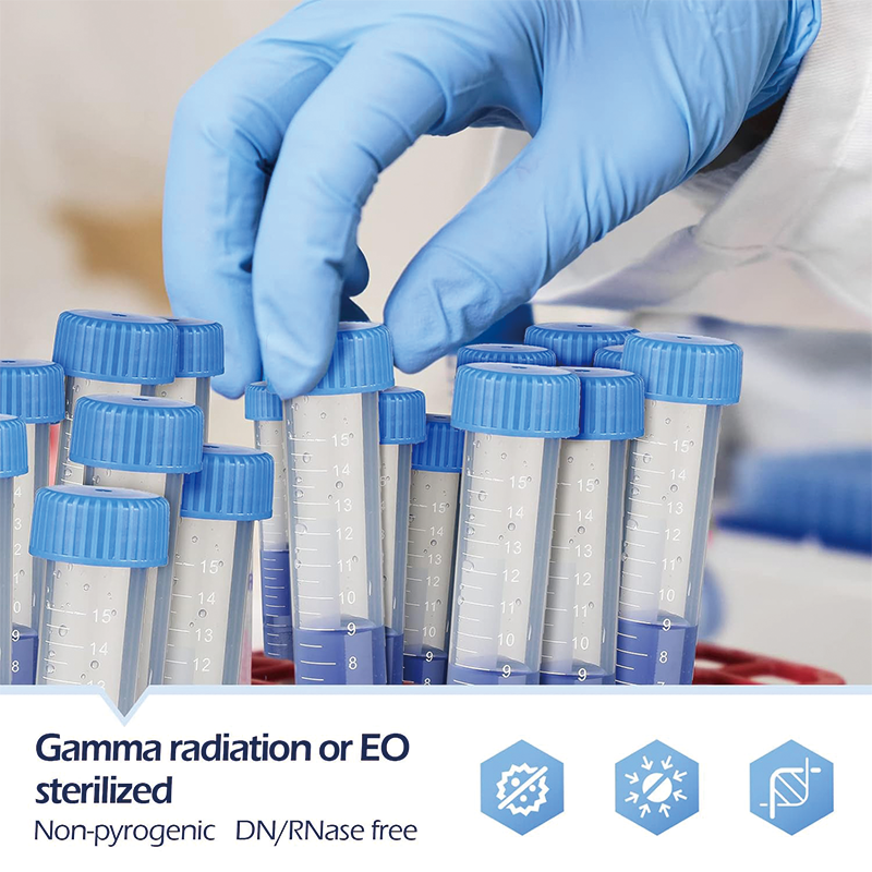 200 Pack Conical Centrifuge Tubes, 15 ml Sterile Plastic Test Tubes with Screw Caps, Polypropylene Conical Container Microcentrifuge Tube