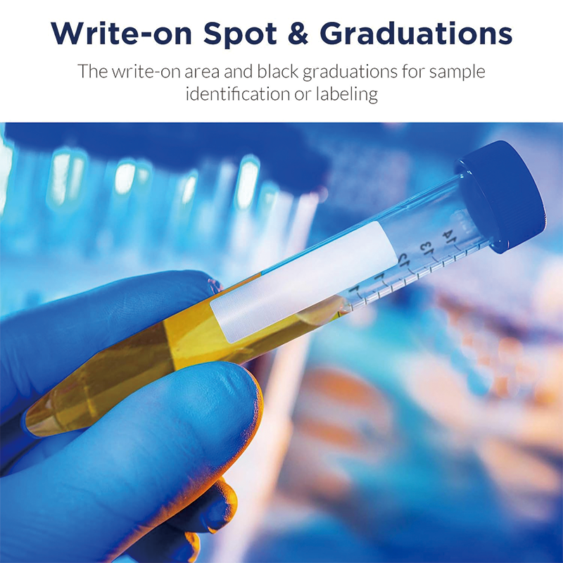 15ml Conical Centrifuge Tubes, Sterile Plastic Tubes with Screw Caps, Plastic Graduated and Write Marks Test Container (100pcs)