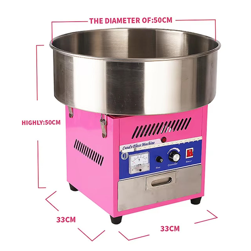 Commercial Electric Automatic Candy Floss Sugar Machine For Cotton Candy 1000W Marshmallow Machine