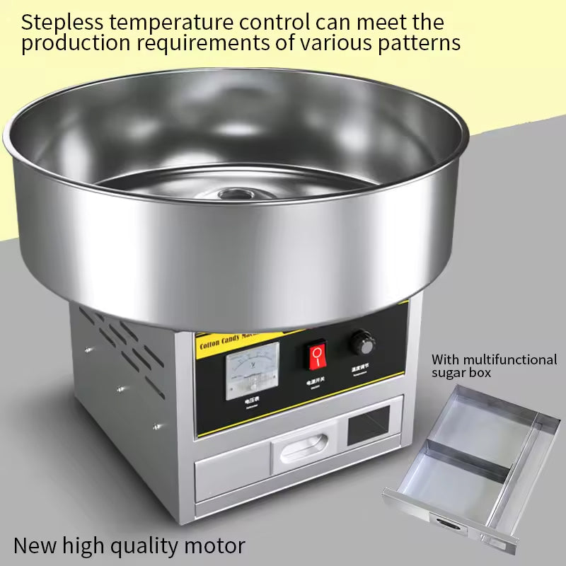 220V Commercial Sweet Cotton Candy Maker Electric Automatic Marshmallow Flower Fancy Candyfloss Sugar Floss Machine