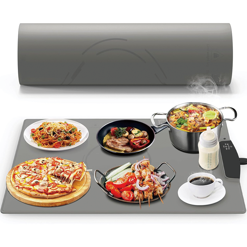 Electric Warming Tray, 16.54" x 5.59" Portable Silicone Warming Mat for Food with 9 Temperature Settings, for Buffets Party Daily Life