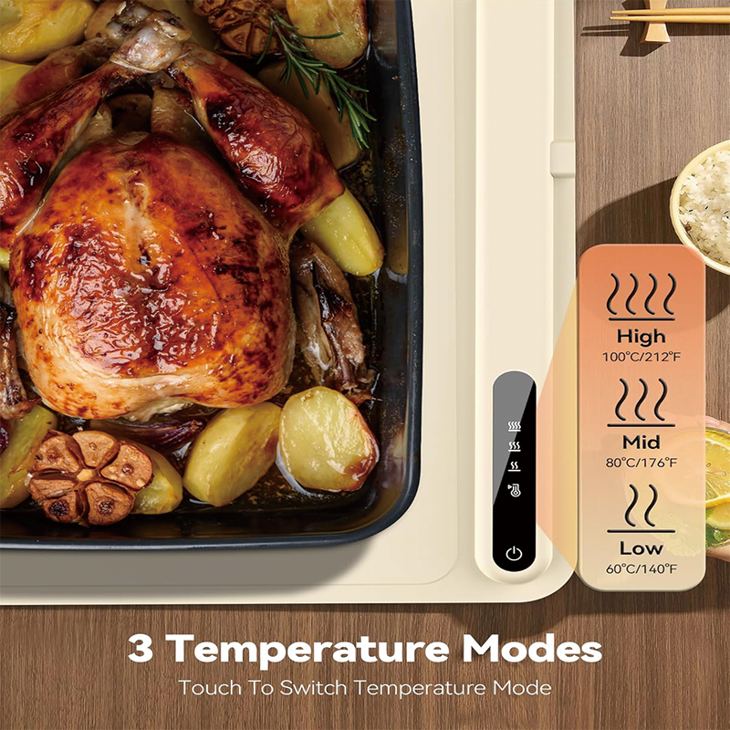 Foldable Electric Warming Tray, Features 3 Modes & Fast Heating Portable Heating Tray, for Buffet, Family Gatherings, Sabbath
