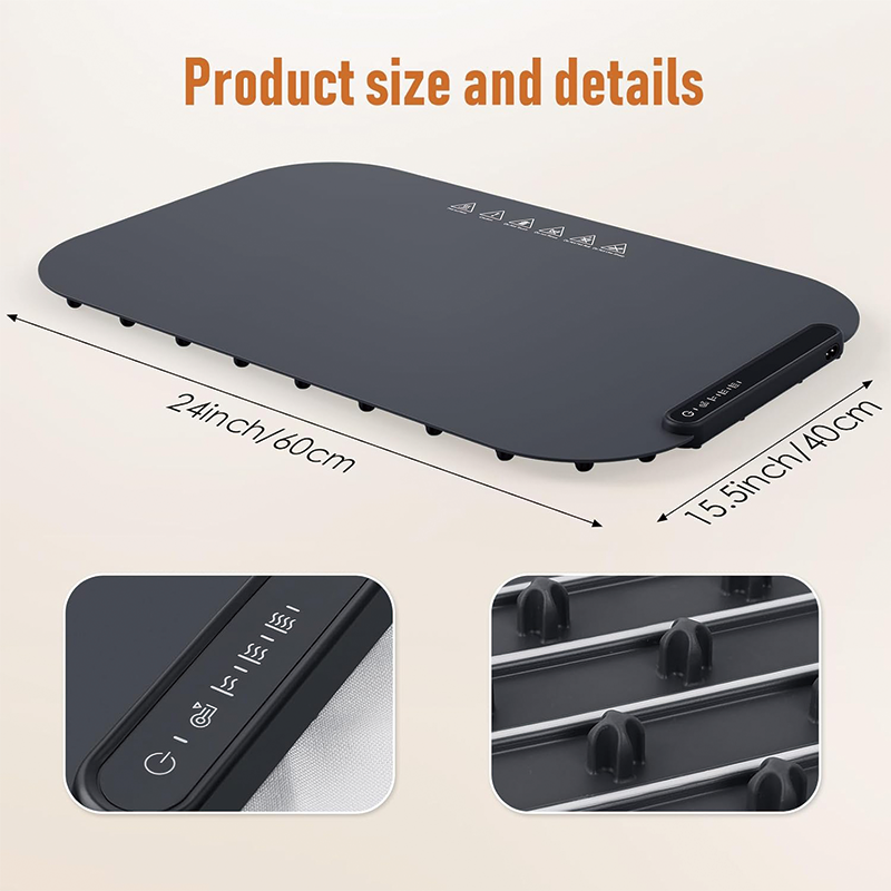 Electric Food Warming Mat, 16.34" x 4.96" x 4.88" Foldable Food Warmer with 3-Level Temperature Control for Dinner, Catering, House, Parties, Events