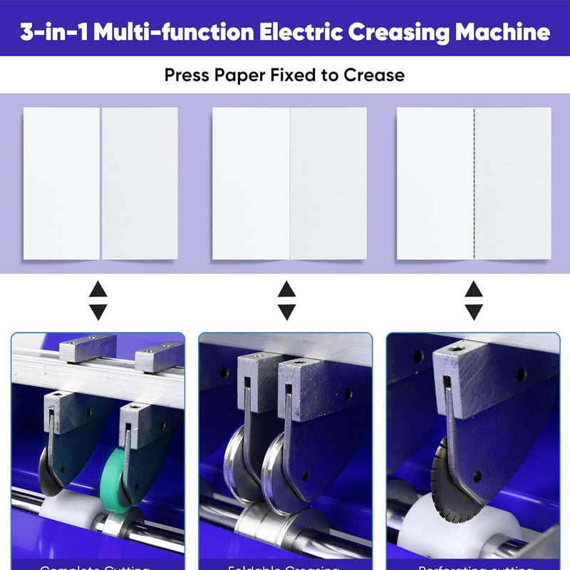 18 Inch 460mm Paper Creasing Scoring Machine 3 in 1 Creasing Machine for Tickets Documents Cards Photos Invitations