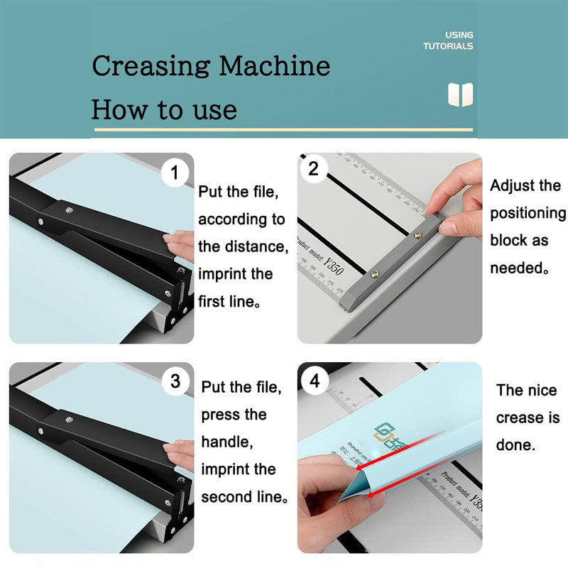 Creasing Machine Manual Width13.78in with Positioning Block A Clear Scale Excellent Precision