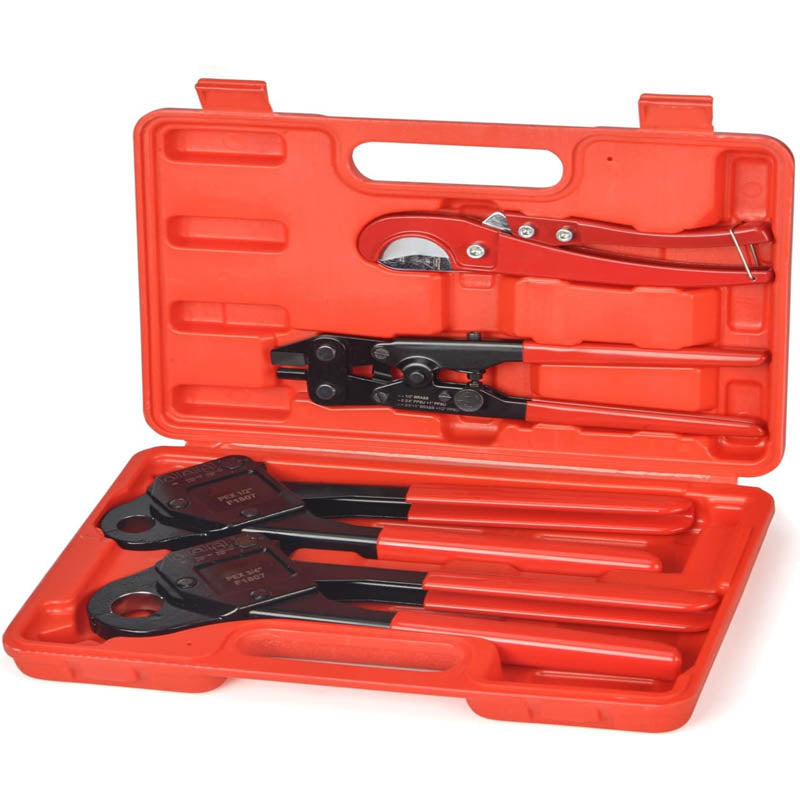 Crimping Tools PEX Crimping Tool Kit for 1/2’’ & 3/4’’ Copper Crimp Rings Meets ASTM F1807 Standard