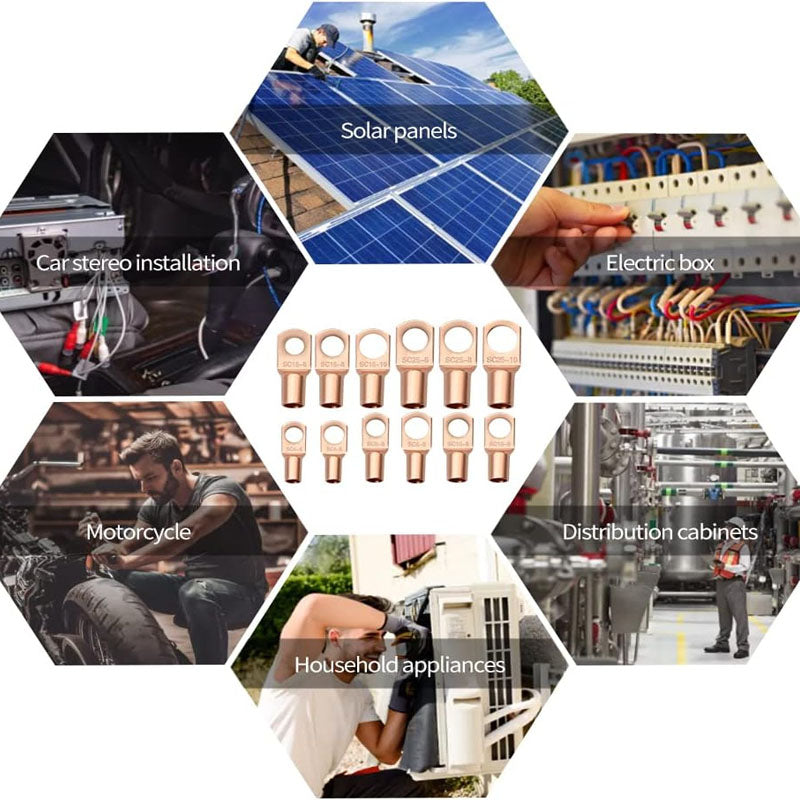 Battery Cable Lug Crimping Tool Wire Crimping Tool for AWG 10-1/0 Electrical Lug Crimper