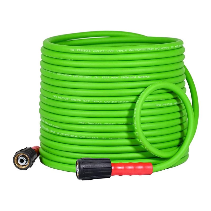 Flexible 3200 PSI Pressure Washer Hose 50FT 1/4" Kink Resistant Power Washer Hose Replacement Leak-Free M22 Fittings