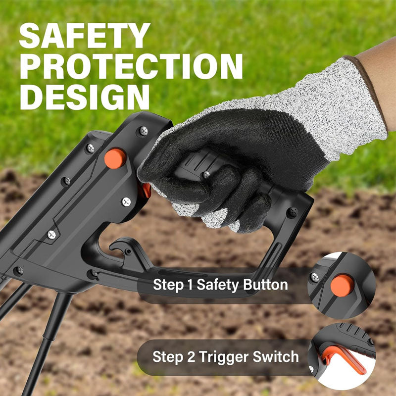 12 Amp Electric Cultivators 14" with Foldable Handle 4 Steel Tines Garden Rototiller with Wheels for Lawn Yard Soil Cultivation