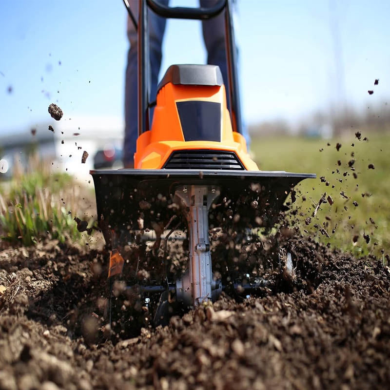 Cultivators 14 inches wide and 8.7 inches deep 10-Amp Motor Rototiller for Garden Lawn Soil Digging