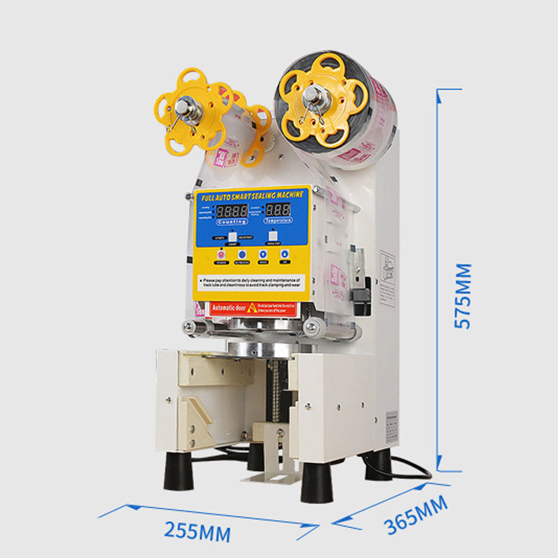 Fully Automatic Commercial Bubble Milk Tea Sealing Machine 95/90/89/88/75/70mm Cup Diameter Soy Milk Beverage Cup Sealing Machine 400-600cup/h