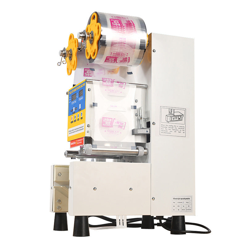 Fully Automatic Commercial Bubble Milk Tea Sealing Machine 95/90/89/88/75/70mm Cup Diameter Soy Milk Beverage Cup Sealing Machine 400-600cup/h