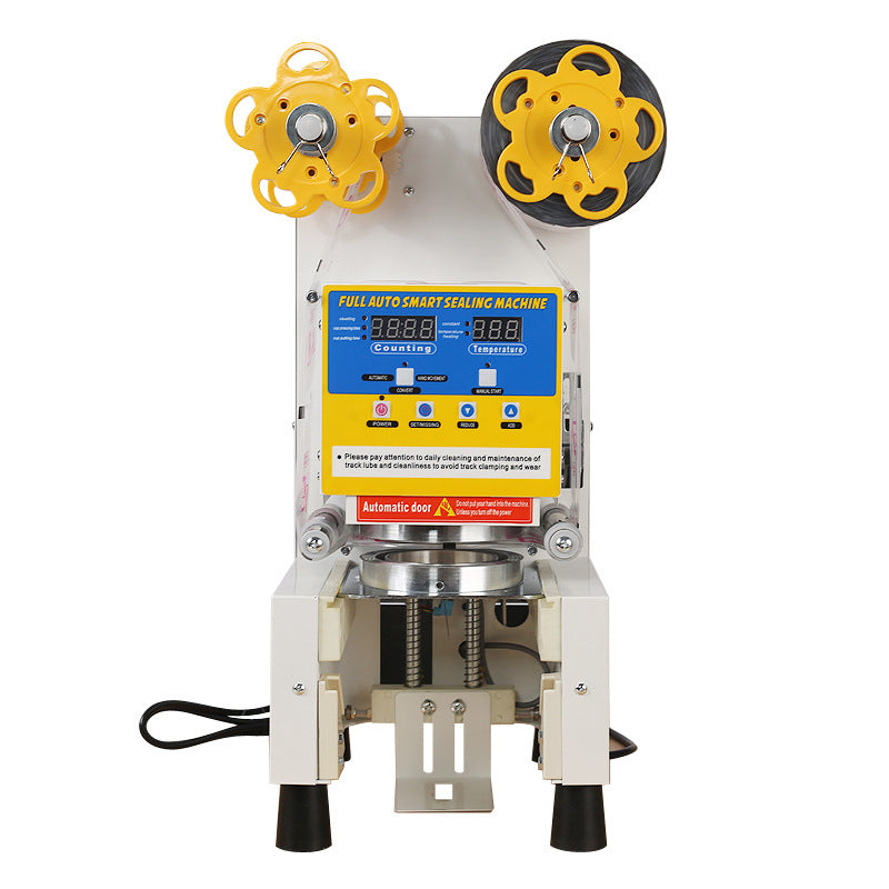 Fully Automatic Commercial Bubble Milk Tea Sealing Machine 95/90/89/88/75/70mm Cup Diameter Soy Milk Beverage Cup Sealing Machine 400-600cup/h