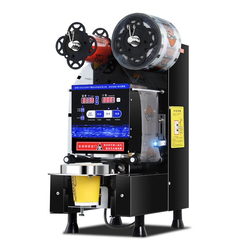 Cost-Effective Milk Tea Cup Sealing Machine 90/95 Mm Commercial Machine Complete Automatic Plastic And Paper Cup
