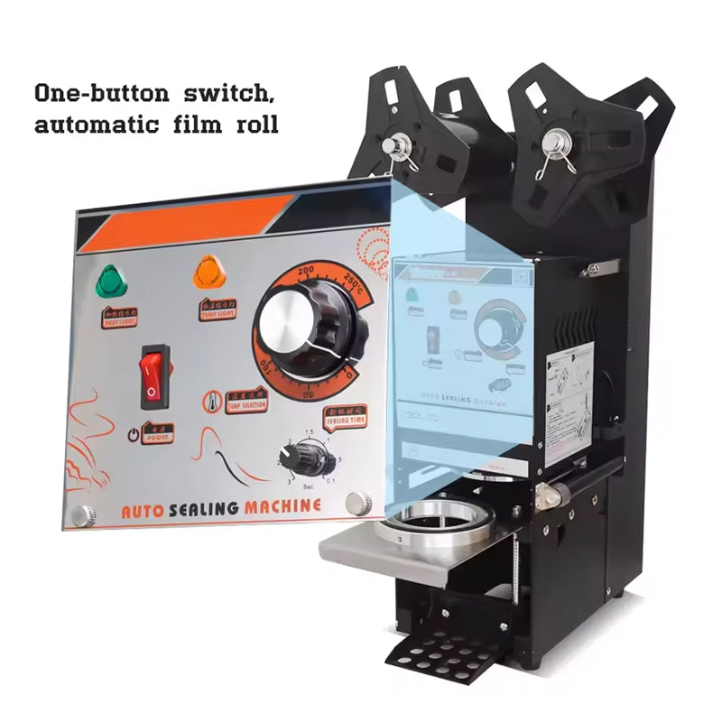 Automatic Cup Sealing Machine Bubble Tea Machine Cup Sealer For Coffee/Milk Tea/Soy Milk Cup 9.5/9cm Boba Tea Machine
