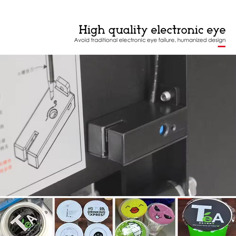 Automatic Cup Sealing Machine Bubble Tea Machine Cup Sealer For Coffee/Milk Tea/Soy Milk Cup 9.5/9cm Boba Tea Machine