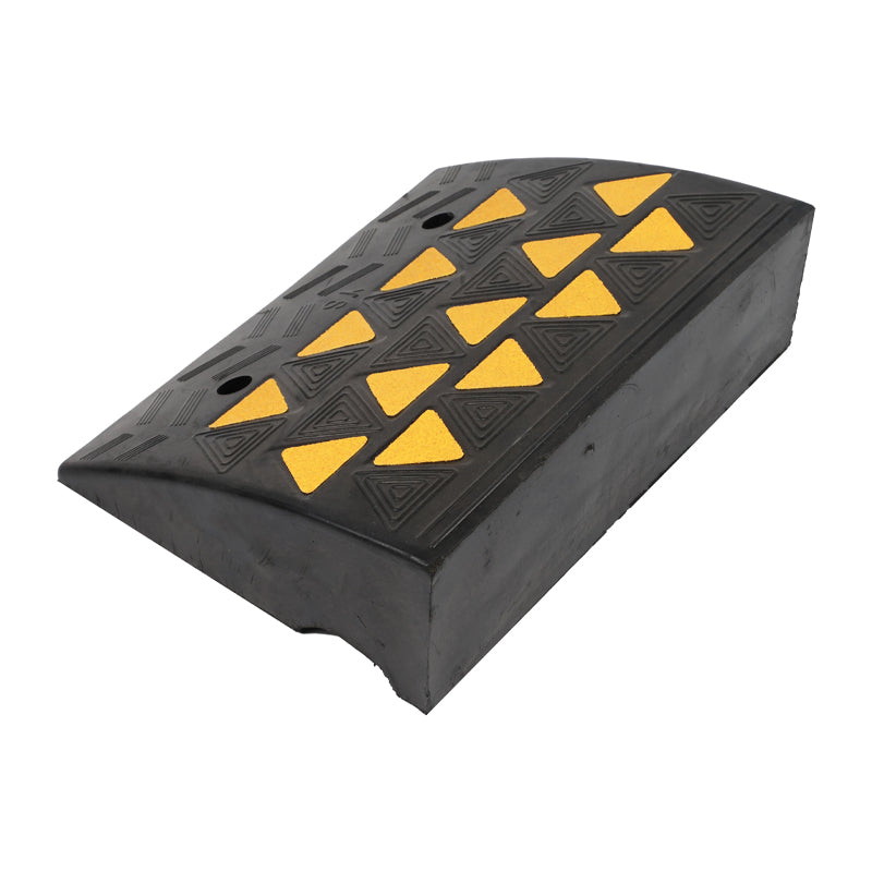 2 Pack Slope With Yellow Reflective Film Rubber Kerb Ramp/Rubber Curb Ramp
