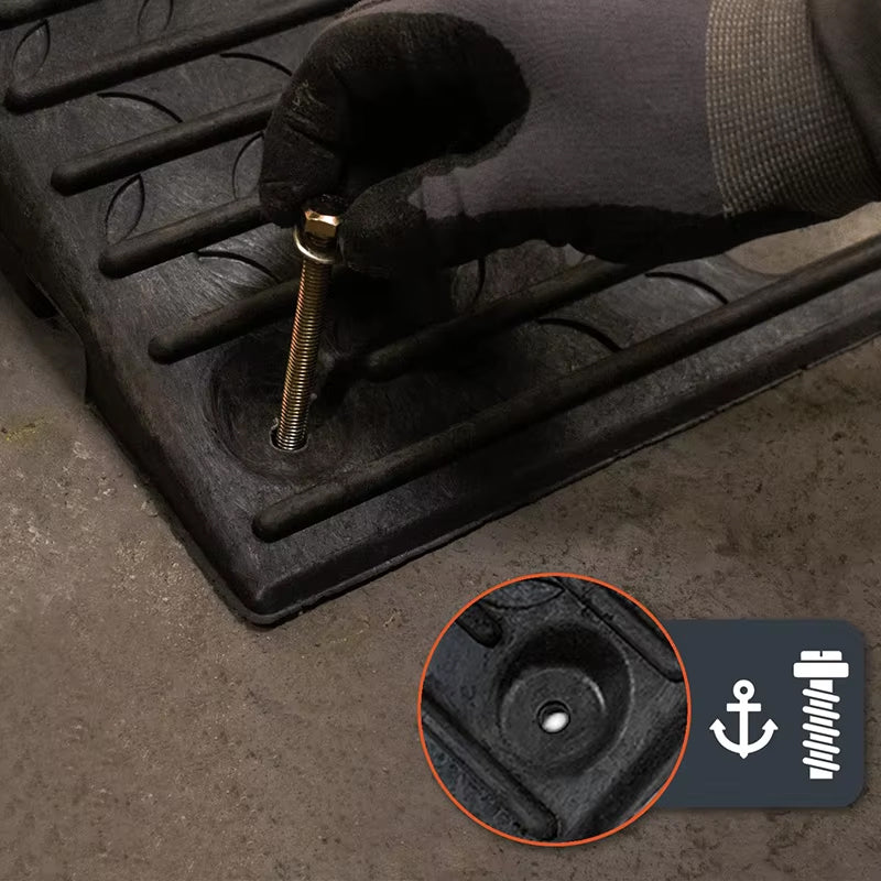 2 Packs Driveway Curb Ramps For Cars, 4" Rubber Curb Ramps For Driveway Sidewalks, Effective Wheelchair Ramp