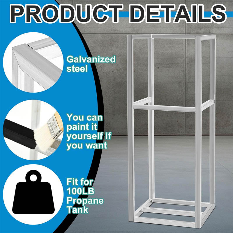 Cylinder Storage Cabinet 100lb Cylinder Capacity Propane Tank Holder 44 x 17 x 17 Inches Propane for Food Trucks