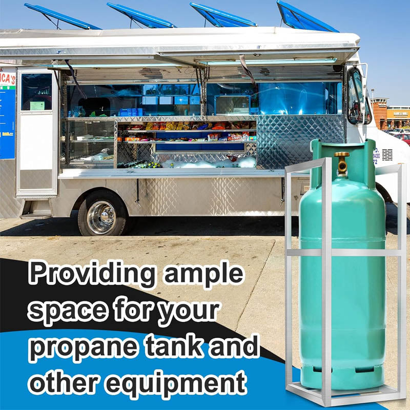 Cylinder Storage Cabinet 100lb Cylinder Capacity Propane Tank Holder 44 x 17 x 17 Inches Propane for Food Trucks
