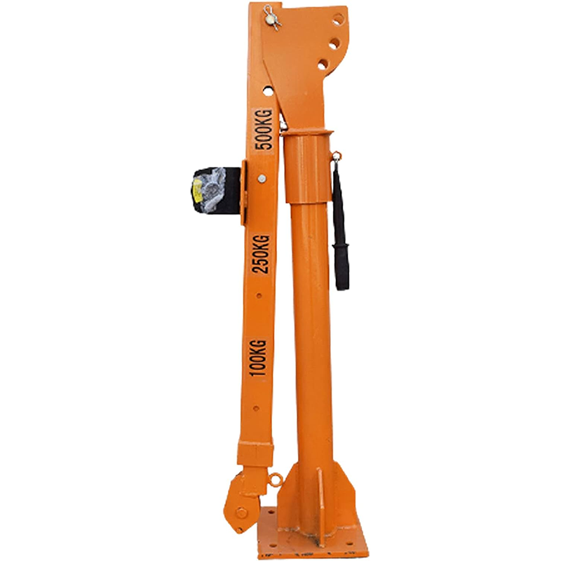 Davit Crane,Folding Electric Hoist/Workshop Crane, 500 Kg Domestic Truck Crane, Folding, Telescopic, Height Adjustable, With Motor