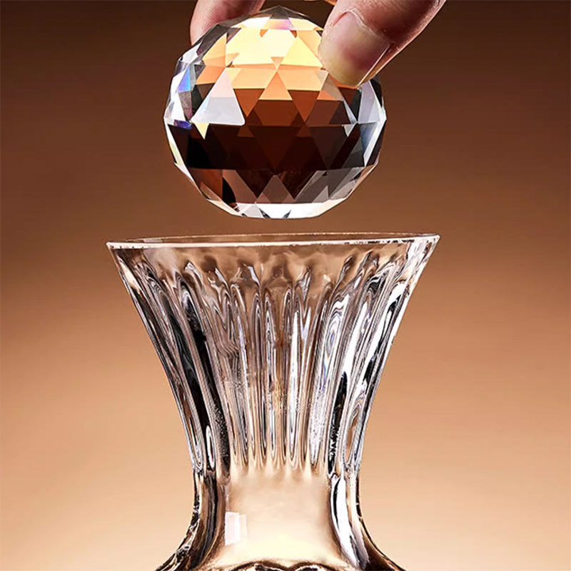 High-End Light Luxury Red Wine Glass Set Rotating Decanter Crystal Glass High-Foot Cup Home Wine Glass Wine Set