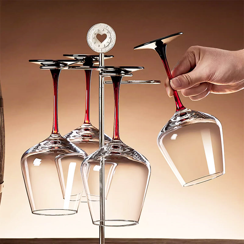 High-End Light Luxury Red Wine Glass Set Rotating Decanter Crystal Glass High-Foot Cup Home Wine Glass Wine Set
