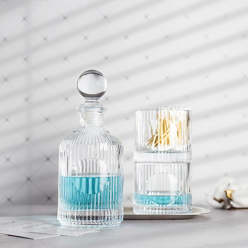 18oz Whiskey Liquor Wine Decanter Set Include(1decanter+2glasses) for Bar Home Restaurant Kitchen Bathroom